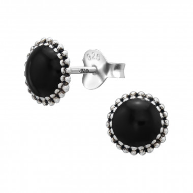 5mm Circle - 925 Sterling Silver Simple Stud Earrings SD50497