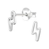 Lightning Bolt - 925 Sterling Silver Simple Stud Earrings SD50648