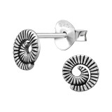 Spiral - 925 Sterling Silver Simple Stud Earrings SD50649