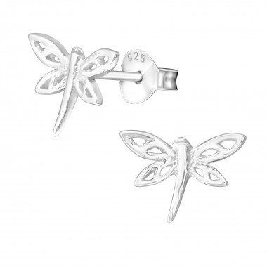 Dragonfly - 925 Sterling Silver Simple Stud Earrings SD8713