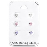 Heart - 925 Sterling Silver Stud Earring Sets  SD28456