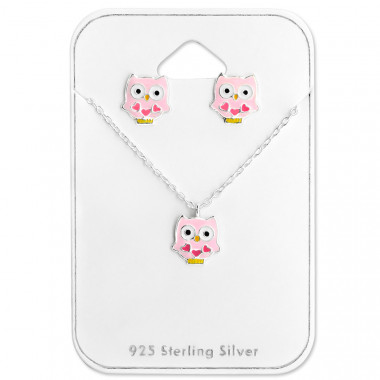 Owl - 925 Sterling Silver Stud Earring Sets  SD28980