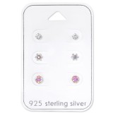 Flower - 925 Sterling Silver Stud Earring Sets  SD30963