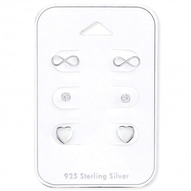 Forever In Love - 925 Sterling Silver Stud Earring Sets  SD33227