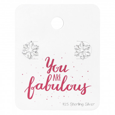 Snowflake - 925 Sterling Silver Stud Earring Sets  SD34217