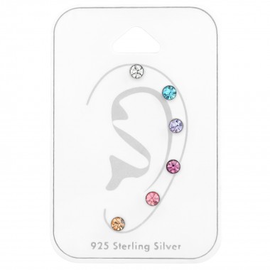3mm Round Mix - 925 Sterling Silver Stud Earring Sets  SD35251