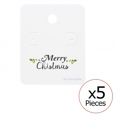 Merry Chismas Ear Studs Cards - Paper Stud Earring Sets  SD35817