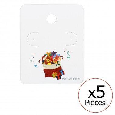 Christmas Stocking Ear Studs Cards - Paper Stud Earring Sets  SD35818