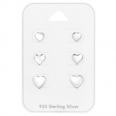 Heart - 925 Sterling Silver Stud Earring Sets  SD39799