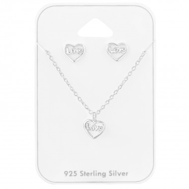Love Heart - 925 Sterling Silver Stud Earring Sets  SD39800