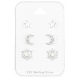 Sky - 925 Sterling Silver Stud Earring Sets  SD41476