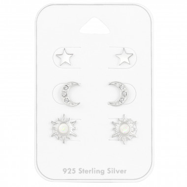 Sky - 925 Sterling Silver Stud Earring Sets  SD41476