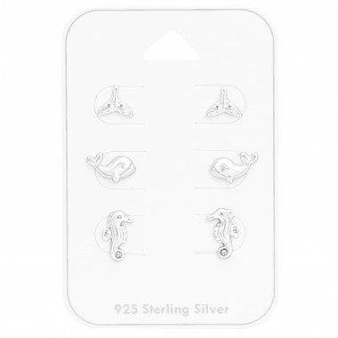 Beach - 925 Sterling Silver Stud Earring Sets  SD42025