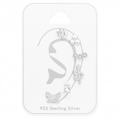 Nature - 925 Sterling Silver Stud Earring Sets  SD44772