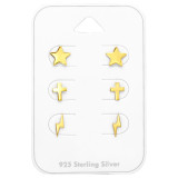 Gold - Paper Stud Earring Sets  SD44788