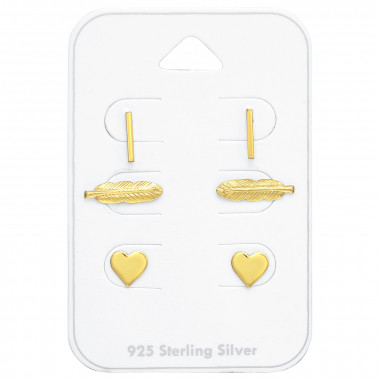 Gold - Paper Stud Earring Sets  SD44791