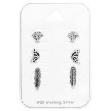 Nature - 925 Sterling Silver Stud Earring Sets  SD44792