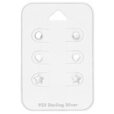 Mix - 925 Sterling Silver Stud Earring Sets  SD44795