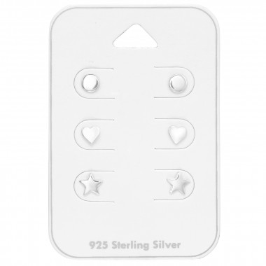 Mix - 925 Sterling Silver Stud Earring Sets  SD44795