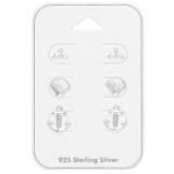 Ocean - 925 Sterling Silver Stud Earring Sets  SD44796