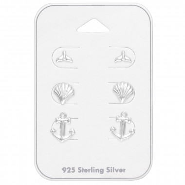 Ocean - 925 Sterling Silver Stud Earring Sets  SD44796