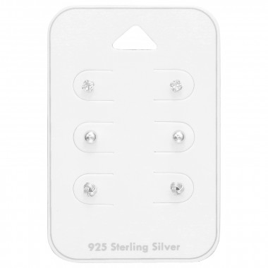 Mix - 925 Sterling Silver Stud Earring Sets  SD44798