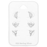Nature - 925 Sterling Silver Stud Earring Sets  SD44799
