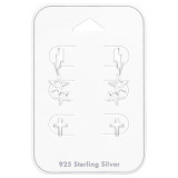Mix - 925 Sterling Silver Stud Earring Sets  SD44800