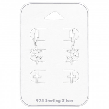Mix - 925 Sterling Silver Stud Earring Sets  SD44800