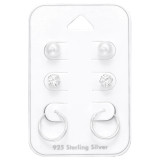 Mix - 925 Sterling Silver Stud Earring Sets  SD44801