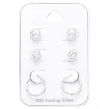 Mix - 925 Sterling Silver Stud Earring Sets  SD44801