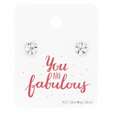 Round 6mm - 925 Sterling Silver Stud Earring Sets  SD45488