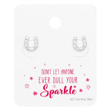 Horseshoe - 925 Sterling Silver Stud Earring Sets  SD45493