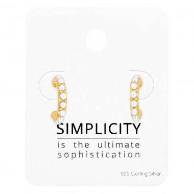 Half Hoop - 925 Sterling Silver Stud Earring Sets  SD47355