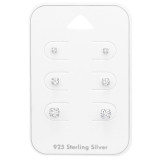 Round 2Mm, 3Mm, 4mm - 925 Sterling Silver Stud Earring Sets  SD47793