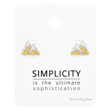 Mountain Ear Studs - 925 Sterling Silver Stud Earring Sets  SD49009