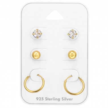 5mm Ball, Hoop - 925 Sterling Silver Stud Earring Sets  SD49410