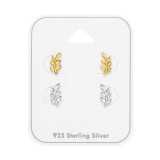 Laser Cut Leaf - 925 Sterling Silver Stud Earring Sets  SD49749