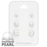 4, 5 And 7mm - 925 Sterling Silver Stud Earring Sets  SD49754