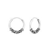 12mm bali - 925 Sterling Silver Bali Hoops SD14487