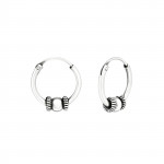 12mm bali - 925 Sterling Silver Bali Hoops SD14488