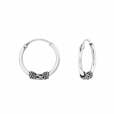 14mm bali - 925 Sterling Silver Bali Hoops SD15341