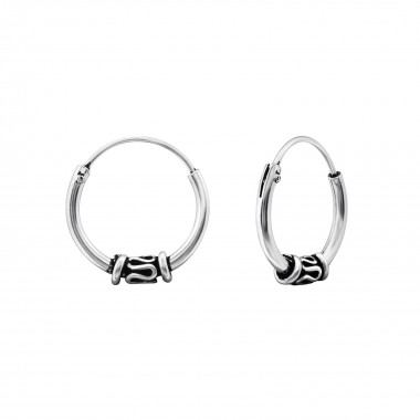 12mm bali - 925 Sterling Silver Bali Hoops SD16248