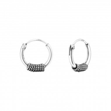 10mm bali - 925 Sterling Silver Bali Hoops SD1717