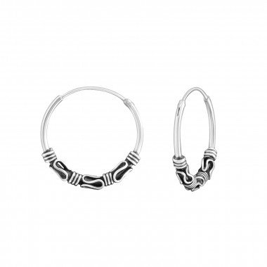 18mm bali - 925 Sterling Silver Bali Hoops SD1722