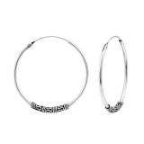 30mm bali - 925 Sterling Silver Bali Hoops SD1724