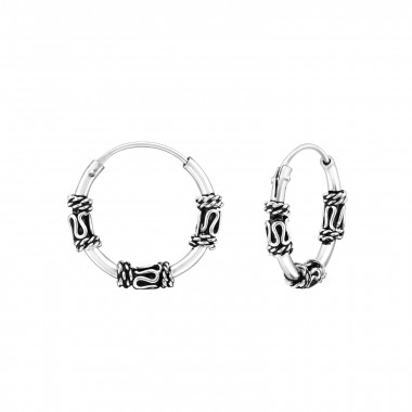 14mm bali - 925 Sterling Silver Bali Hoops SD1728