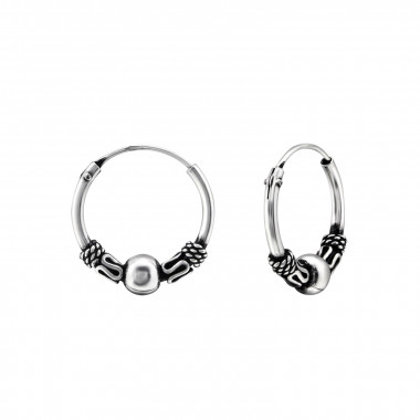 14mm bali - 925 Sterling Silver Bali Hoops SD1738