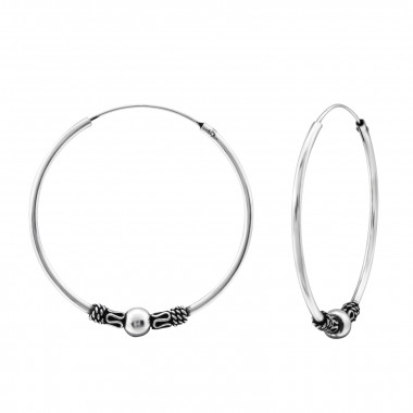 30mm bali - 925 Sterling Silver Bali Hoops SD1741