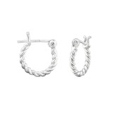 Twist - 925 Sterling Silver Bali Hoops SD27668